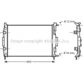 Радиатор охлаждения двигателя AVA QUALITY COOLING Renault Megane (LM) 2 Седан 1.5 dCi (LM16) 103 л.с. 2003 – 2010 4045385102310 RTA2308 T S04F