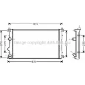 Радиатор охлаждения двигателя AVA QUALITY COOLING SN 18US Renault Master (ED) 2 Кабина с шасси 2.2 dCI 90 90 л.с. 2000 – 2025 F09HY0 RTA2321