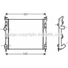 Радиатор охлаждения двигателя AVA QUALITY COOLING J9GU PA 4045385108022 RTA2326 Renault Kangoo (KC) 1 Минивэн 1.5 dCi (KC08. KC09) 82 л.с. 2002 – 2025