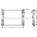 Радиатор охлаждения двигателя AVA QUALITY COOLING Q1U4 7A Renault Wind RTA2374 4045385194957