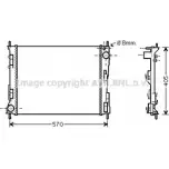 Радиатор охлаждения двигателя AVA QUALITY COOLING 5J KTZ Renault Wind RTA2375 4045385194964