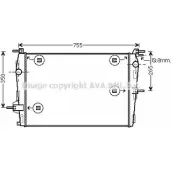 Радиатор охлаждения двигателя AVA QUALITY COOLING RTA2573 4045385199013 33 XZGH Renault Fluence 1 (L30) 2010 – 2020