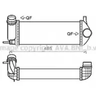 Интеркулер AVA QUALITY COOLING 8C5 LX 4045385212538 RTA4615 Mercedes Citan (W415) 1 Универсал