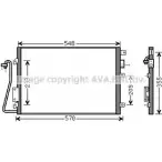 Радиатор кондиционера AVA QUALITY COOLING RTA5275 V7 GTO8 TMML03 Renault Kangoo (FC) 1 Фургон 1.9 dCi 4x4 (FC0V) 84 л.с. 2003 – 2024