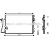 Радиатор кондиционера AVA QUALITY COOLING KKUF IC Renault Kangoo (KC) 1 Минивэн 1.6 16V bivalent 82 л.с. 2005 – 2024 4045385206513 RTA5340D