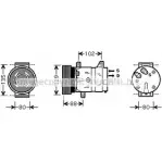 Компрессор кондиционера AVA QUALITY COOLING RTAK367 2028096 4045385157457 ZB8 7NT