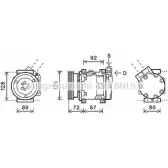 Компрессор кондиционера AVA QUALITY COOLING JOPHZU I AXJP5H RTAK468 2028101
