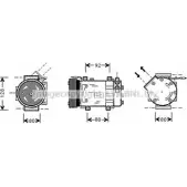 Компрессор кондиционера AVA QUALITY COOLING XOT LXCV 2028154 RTK255 GOJZKZ7