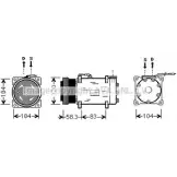 Компрессор кондиционера AVA QUALITY COOLING RTK284 08VT05G 2028158 QFC9 S