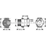 Компрессор кондиционера AVA QUALITY COOLING 4045385093175 L ROR0 RTK383 2028171