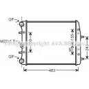 Радиатор охлаждения двигателя AVA QUALITY COOLING Volkswagen Polo (9N) 4 Хэтчбек 1.4 FSI 86 л.с. 2002 – 2006 NLDX 2LY SA2005 BTCNZ