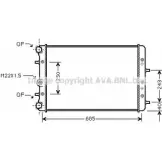 Радиатор охлаждения двигателя AVA QUALITY COOLING CBKHI7S 2JQYD L SA2006 2028239