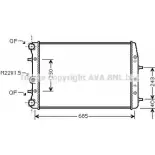 Радиатор охлаждения двигателя AVA QUALITY COOLING Volkswagen Polo (9N) 4 Хэтчбек 1.8 GTi Cup Edition 180 л.с. 2006 – 2009 4045385053315 TRNC VZ SA2014