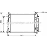 Радиатор охлаждения двигателя AVA QUALITY COOLING SB2025 2028284 R7 ZPAY 4045385040483