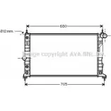 Радиатор охлаждения двигателя AVA QUALITY COOLING 2028290 4045385040568 SB2037 F BLV3