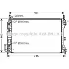 Радиатор охлаждения двигателя AVA QUALITY COOLING SB2059 2028294 64BVY BQK7C L