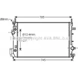 Радиатор охлаждения двигателя AVA QUALITY COOLING Saab 9-3 (YS3F) 2 Седан 1.9 TTiD 130 л.с. 2007 – 2015 SB2080 7TB63R K6TZ3V 1