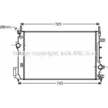 Радиатор охлаждения двигателя AVA QUALITY COOLING Saab 9-3 (YS3F) 2 Седан 1.9 TTiD 130 л.с. 2007 – 2015 4045385211982 H5RSA A SBA2070