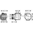 Компрессор кондиционера AVA QUALITY COOLING 4045385102693 FIT2 9 Saab 9-3 (YS3D) 1 Хэтчбек SBAK053