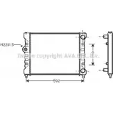 Радиатор охлаждения двигателя AVA QUALITY COOLING ST2024 3XXM O5 69NXBUK 2028420