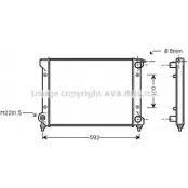 Радиатор охлаждения двигателя AVA QUALITY COOLING 2028421 B20EB 8O JR9 ST2027