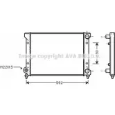 Радиатор охлаждения двигателя AVA QUALITY COOLING 14M549 ST2033 NZ DI6O 2028425