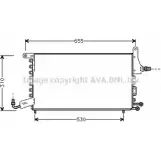 Радиатор кондиционера AVA QUALITY COOLING Seat Toledo (1L) 1 1991 – 1998 7FIXD GR ST5026D 4045385205899
