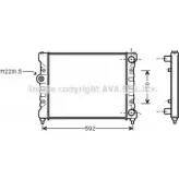 Радиатор охлаждения двигателя AVA QUALITY COOLING 2028455 STA2024 P2H ZP0 4045385187560