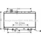 Радиатор охлаждения двигателя AVA QUALITY COOLING J6J PK5 Subaru Impreza (GD) 2 Седан 7ZLA7GP SU2053