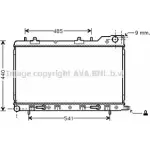 Радиатор охлаждения двигателя AVA QUALITY COOLING SU2054 L39 ECI Subaru 4045385058167