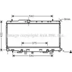 Радиатор охлаждения двигателя AVA QUALITY COOLING 4045385063970 SU2056 Subaru Impreza (GD) 2 Седан 2.0 AWD 250 л.с. 2005 – 2007 B5BG Y9