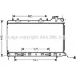 Радиатор охлаждения двигателя AVA QUALITY COOLING Subaru M3U LBQ SU2075 4045385162314