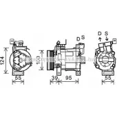 Компрессор кондиционера AVA QUALITY COOLING O4 9DYS SUK085 Subaru Impreza (GR) 3 Седан KLLVWP1