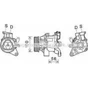 Компрессор кондиционера AVA QUALITY COOLING Z1M23Z SUK096 Subaru Impreza (GR, GH) 3 Хэтчбек 2.0 D AWD 109 л.с. 2011 – 2011 DJO52 GS