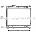 Радиатор охлаждения двигателя AVA QUALITY COOLING SZ2015 Y3HDA2 Q 6W4QML Suzuki Vitara (FT, GT, ET) 2 Кроссовер 1.6 i 16V AWD (ET. TA02. SE416) 97 л.с. 1990 – 1998