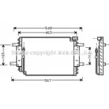 Радиатор кондиционера AVA QUALITY COOLING EE80E SZ5027 MA P5PU2 Suzuki Vitara (FT, GT, ET) 2 Кроссовер 2д
