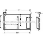 Радиатор кондиционера AVA QUALITY COOLING SZ5038 ZHP3 7 R8WGY Suzuki Baleno (EG) 1 Универсал 1.3 16V (SY413) 86 л.с. 1997 – 2002