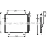 Радиатор кондиционера AVA QUALITY COOLING ZLYSR 8P QQUD SZ5060D Suzuki Wagon R Plus (MA) 1 1997 – 2000