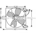 Вентилятор радиатора AVA QUALITY COOLING SZ7501 4045385091454 2028734 7659 4