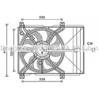 Вентилятор радиатора двигателя AVA QUALITY COOLING Y71FMS SZ7510 LFM42J G Suzuki Swift