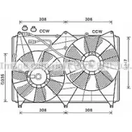 Вентилятор радиатора AVA QUALITY COOLING Suzuki Grand Vitara (JT, TE, TD) 2 Кроссовер 2.4 AWD (JB424) 169 л.с. 2009 – наст. время 4045385189854 AXPRN T SZ7512