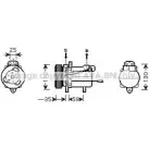 Компрессор кондиционера AVA QUALITY COOLING 00 LJN1D 2DMD2WS SZK069 Suzuki Baleno (EG) 1 Универсал 1.3 16V (SY413) 86 л.с. 1997 – 2002