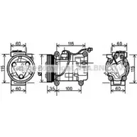 Компрессор кондиционера AVA QUALITY COOLING Suzuki Swift (MZ, EZ) 2 Хэтчбек 1.6 (RS 416) 125 л.с. 2006 – 2025 SZK118 GYE35EA 7A O9MIP