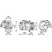 Компрессор кондиционера AVA QUALITY COOLING 2028791 OKRBH2 E 7PJ04YA SZK140