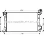 Радиатор охлаждения двигателя AVA QUALITY COOLING 2029027 4045385053445 U 8NODSF TO2293