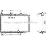 Радиатор охлаждения двигателя AVA QUALITY COOLING J6FQ J TO2318 2029051 4045385064045