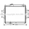 Радиатор охлаждения двигателя AVA QUALITY COOLING TO2472 VR5W AU KCULNN7 Toyota Hilux (N140, 50, 60, 70) 6 Пикап 2.4 i 4WD (RZN14. RZN16. RZN19) 140 л.с. 1997 – 2005