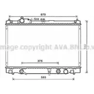 Радиатор охлаждения двигателя AVA QUALITY COOLING Lexus IS (XE20) 2 2005 – 2013 TO2676 0 73T0 4045385196890