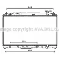 Радиатор охлаждения двигателя AVA QUALITY COOLING 4045385202553 TO2699 Toyota Venza WKNH E0L