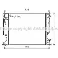 Радиатор охлаждения двигателя AVA QUALITY COOLING J55A 77A TO2717 4045385214853 Lexus IS (XE20) 2 Седан 2.2 220d (ALE20) 177 л.с. 2005 – 2012